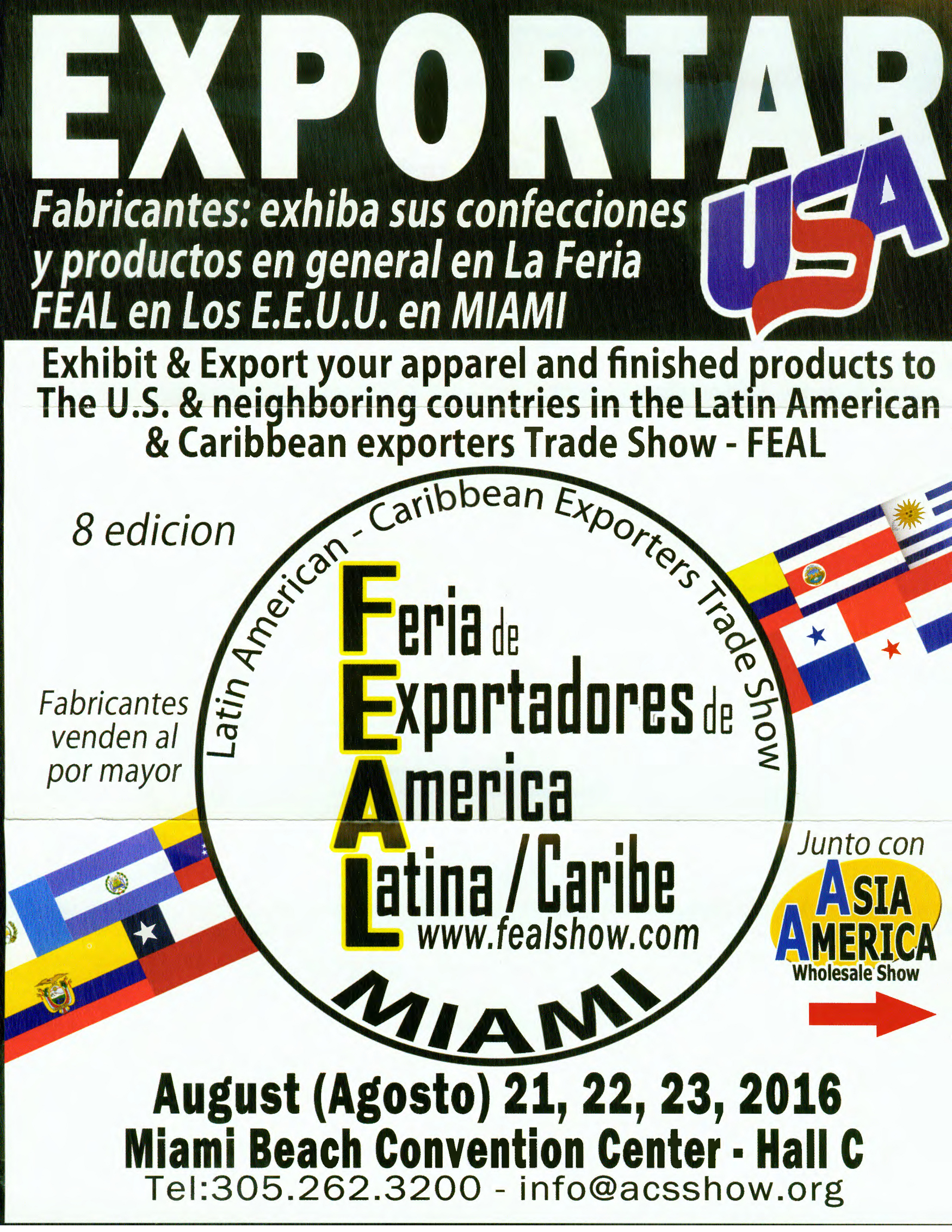 Feria de Exportaores de America Latina and the Caribbean (FEAL), Miami 2016